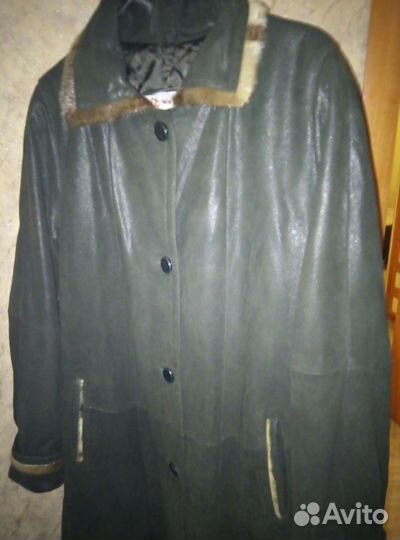 Плащ натуральная кожа с подкладом новый