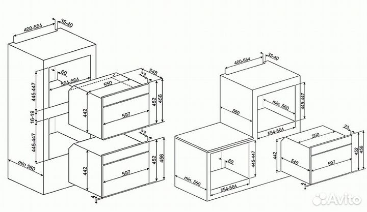 Духовой шкаф smeg SF4604pmcnr