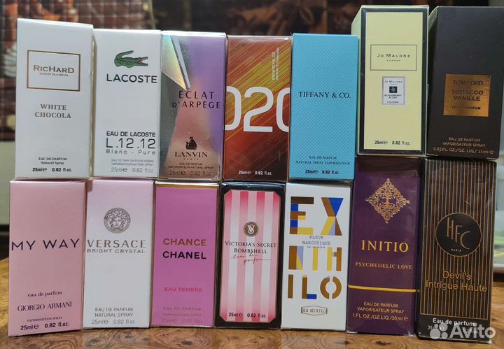 Духи Эклат, Лакост, Белый шоколад,Шанель,Версаче