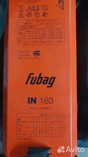 Сварочный инвертор с кейсом Fubag in 163