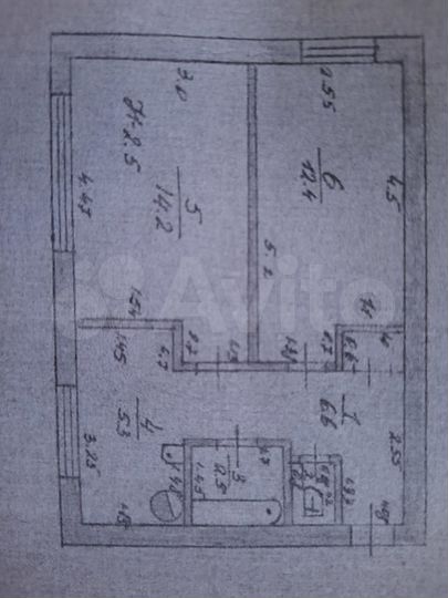 2-к. квартира, 42 м², 2/2 эт.