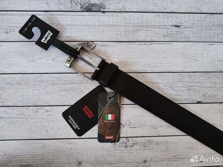 Levi's новый кожаный черный ремень оригинал
