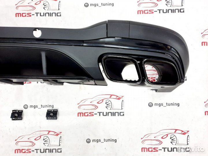 Диффузор с черными насадками GLC X253 рест. 63 AMG