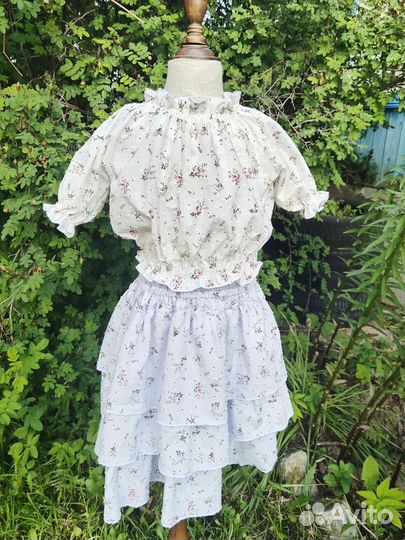 Летний костюм юбка и топ