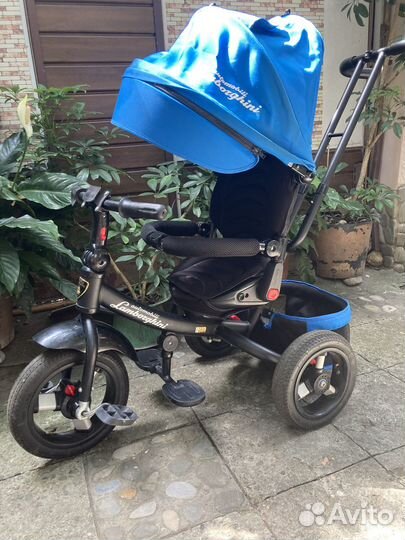 Трехколёсный велосипед-трансформер с ручкой