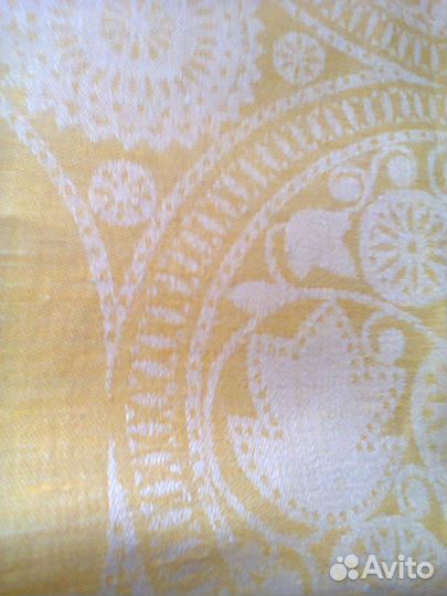 Покрывало новое шелковистое СССР Скатерть лен СССР