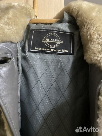 Шуба мутоновая 54 размера с капюшоном