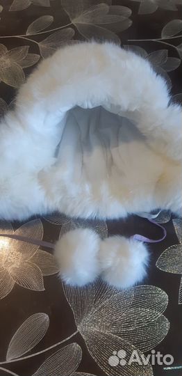 Шапка зимняя для девочки 4-6 лет