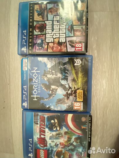 Диски на ps4 gta5 Horizon lego мстители