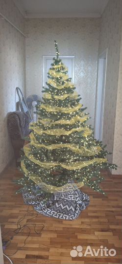 Елка искусственная литая 180 см, б\у