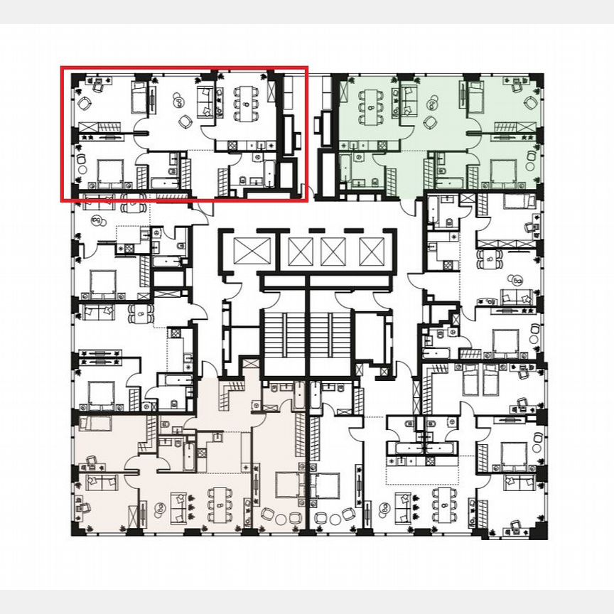 3-к. квартира, 74,4 м², 30/45 эт.