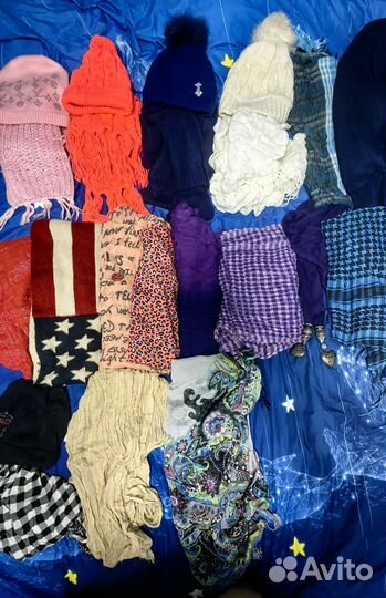 Платки, шарфы, шапки