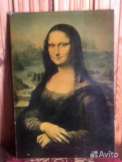 Картина Джоконда мона Лиза репродукция лак СССР