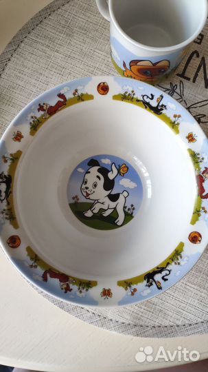 Набор детской посуды фарфоровый, новый