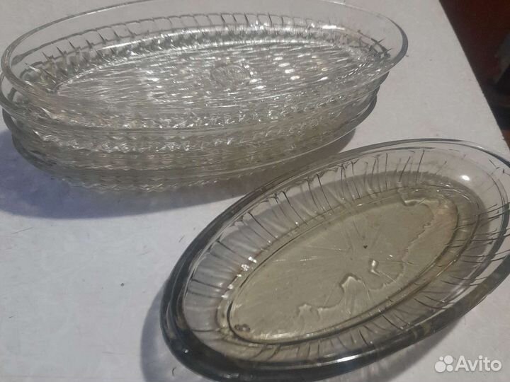 Селедочница стекло ссср.6штук