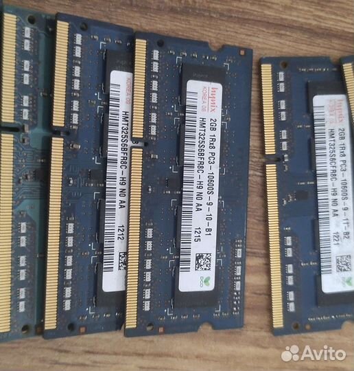 10 шт озу для ноутбука DDR3 2gb