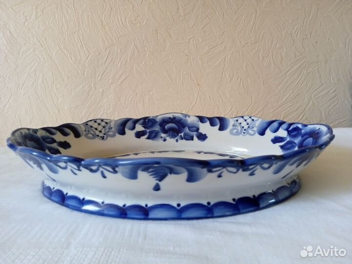 Блюдо сервировочное Гжель