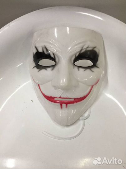 Маска гай фокса, белая
