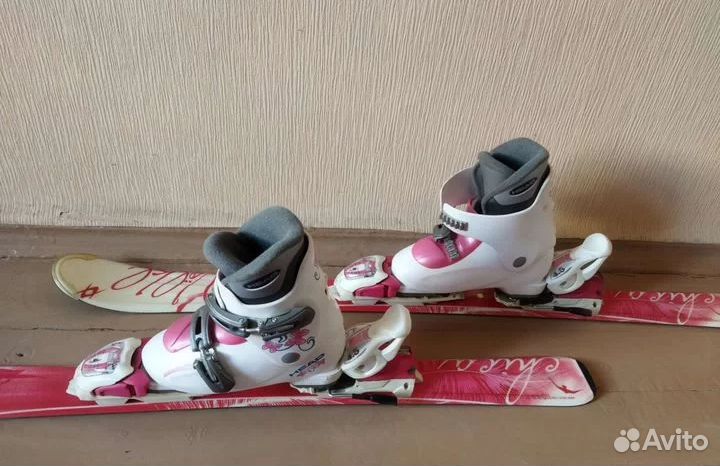 Продам детские горные лыжи Volkl рост 110 комплект