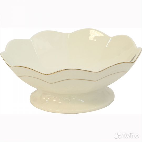 Ваза д/фруктов на ножке 22см 1л кр снеж.королева