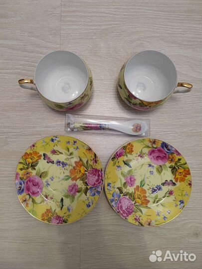 Чайный фарфоровый сервиз на двоих
