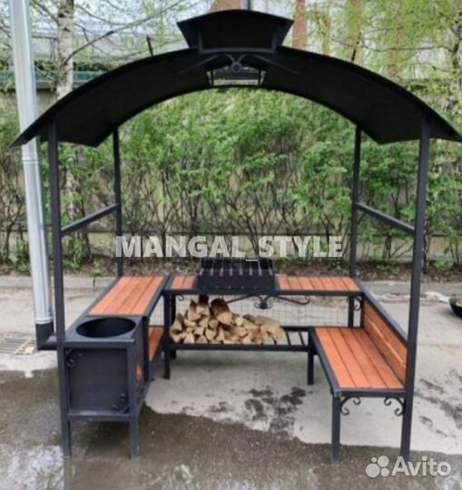 Мангал с крышей
