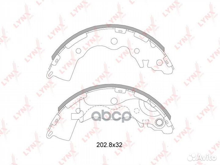 Колодки тормозные барабанные зад BS4402 LYN