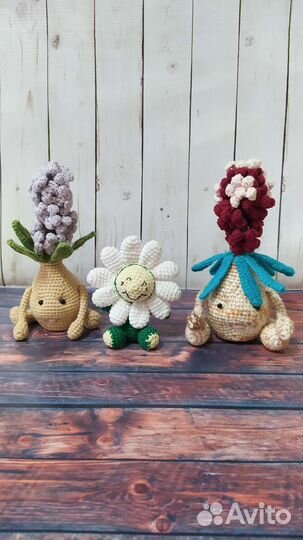 Вязаные цветы