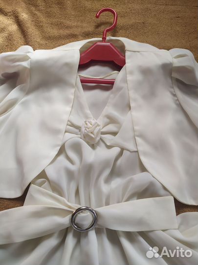 Платье для девочки, бежевый цвет, шифон