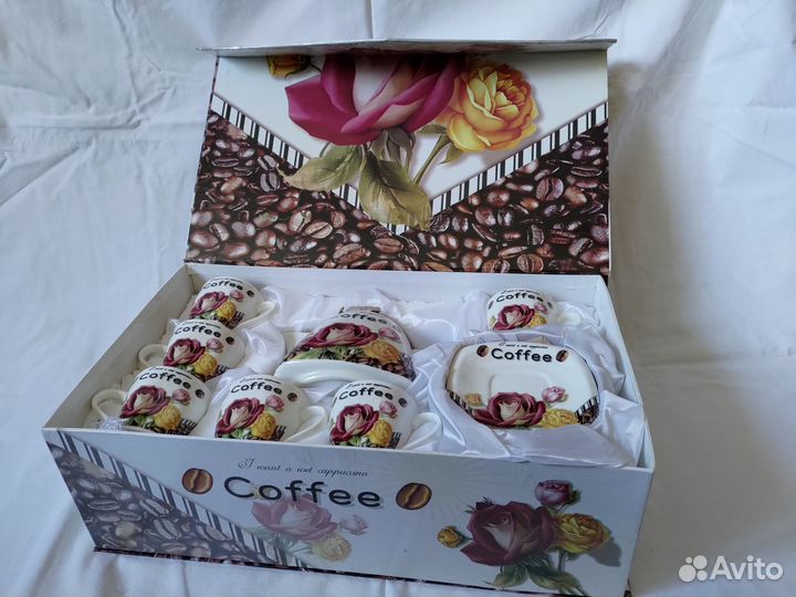 Кофейный сервиз новый керамика (на 6 персон)