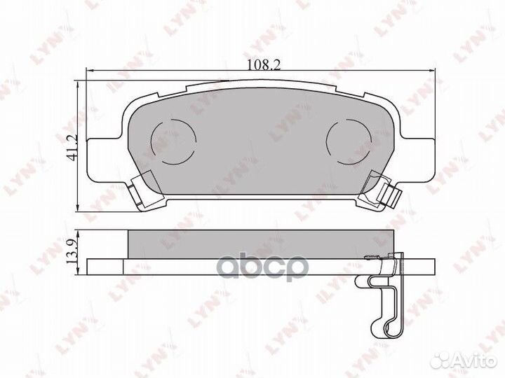 Колодки тормозные дисковые зад 0,722 BD7106