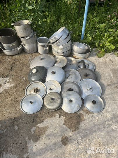 Кастрюли алюминевые и крышки