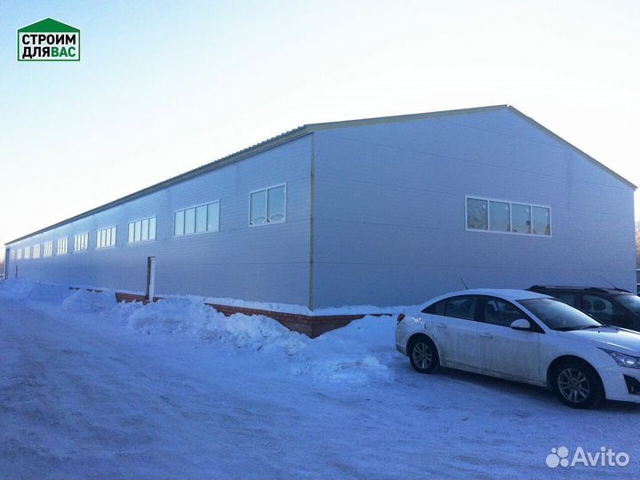 Быстровозводимый ангар из сендвич панелей