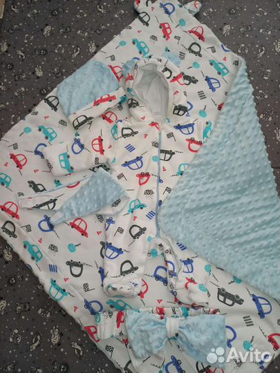 Конверт на выписку для мальчика осень весна