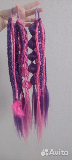 Афрохвосты, косы из канекалона на резинке