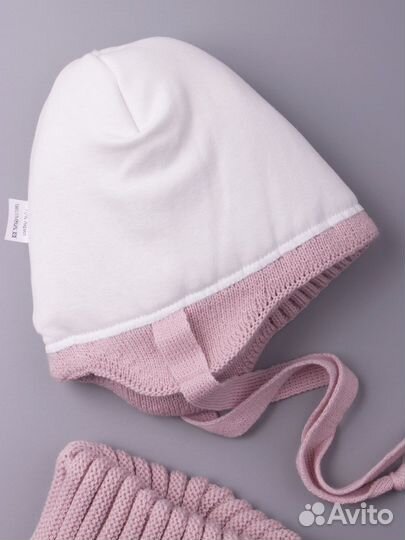 Комплект шапка и снуд, новый зимний на утеплителе