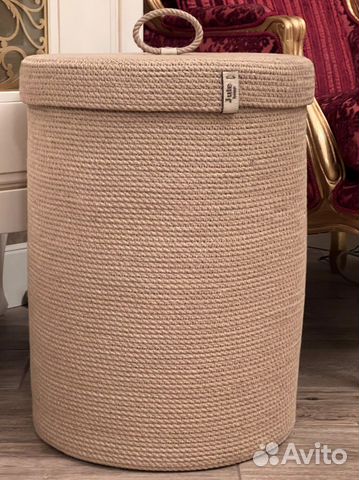 Корзина для белья из джута