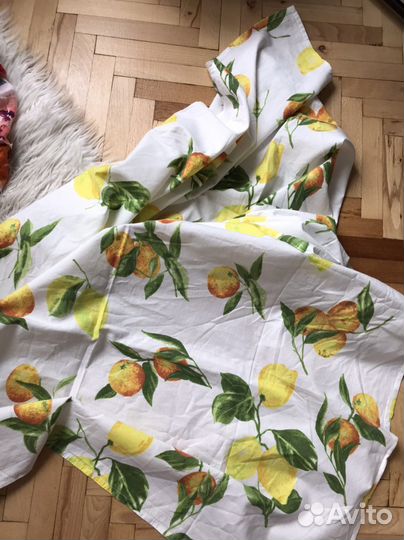 Скатерть лимоны сицилийский принт