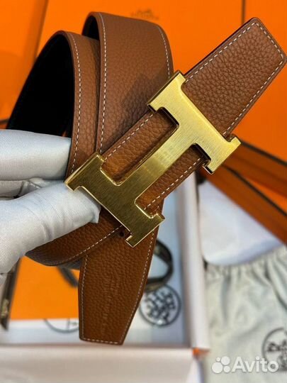 Ремень мужской Hermes двусторонний