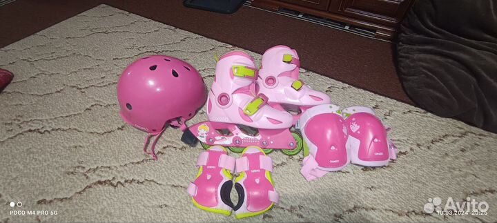 Роликовые коньки и защита