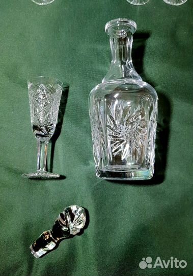 Графинчик с рюмочками. 250 мл. Хрусталь