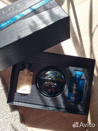 Мужской подарочный набор Bvlgari Aqva pour новый