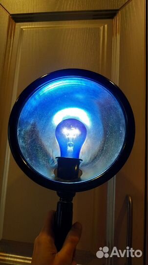 Синяя лампа рефлектор минина