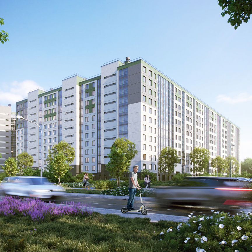 1-к. квартира, 43 м², 3/12 эт.