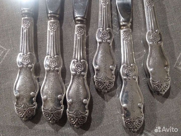 Ножи серебряная роза