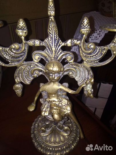 Старинные бронзовые подсвечники Испания