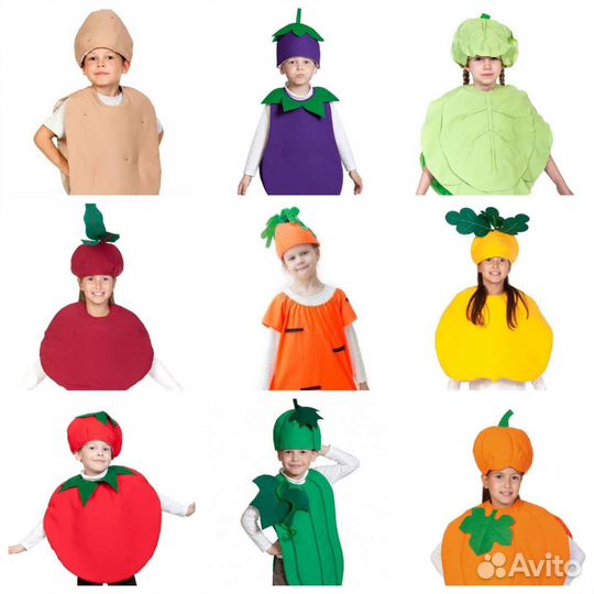 Костюм Капуста Картошка Морковь Лук Баклажан
