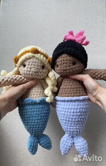 Вязаная игрушка Русалочка