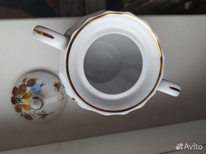 Сахарница фарфоровая, дфз, винтаж СССР