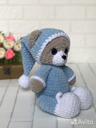Мишка плюшевый ручной работы